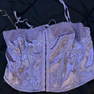 La Hearts Lavender Lace Bustier Top
